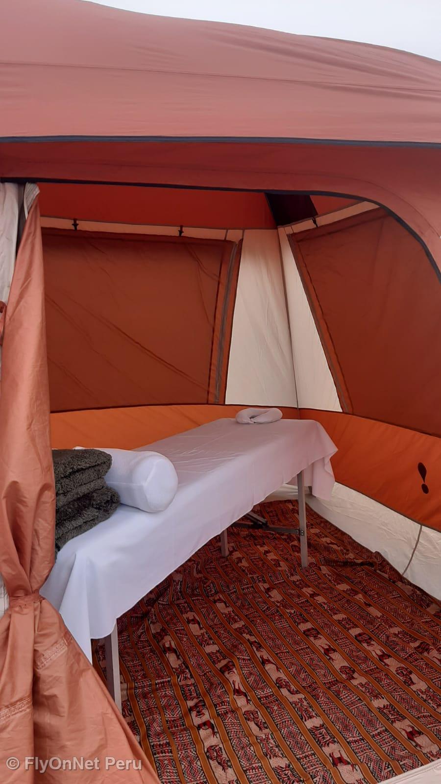Fotoalbum: Dem Spa gewidmetes Zelt während der Wanderung auf dem Imperialen Inka-Trail